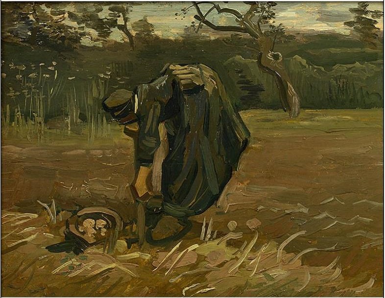 Peasant Woman Digging Up Potatoes 1885